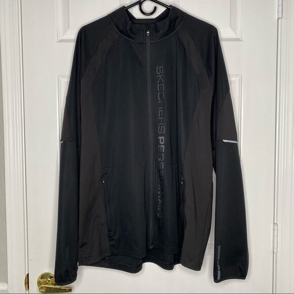 SKECHERS GORUN Full Zip Mid-weight Reflective Performance Running Jacket Size XL - Picture 1 of 8